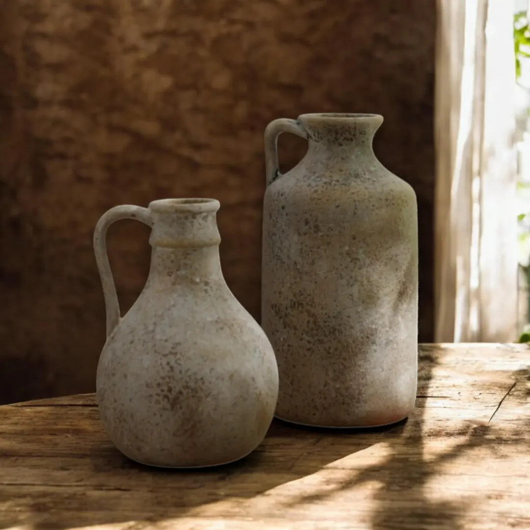 Elegant Ceramic Vase, Rustic Pottery Jug, Cottage Core Style Pitcher, Timeless Decor, Nordic Mini... | Etsy (US)