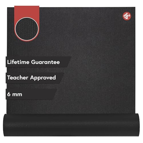 Manduka PRO Yoga Mat 71" - 6mm | Lifetime Durability | Hygienic Construction | Premium Studio Quality | Teacher Approved | 71 x 26 inches | Black | Amazon (US)