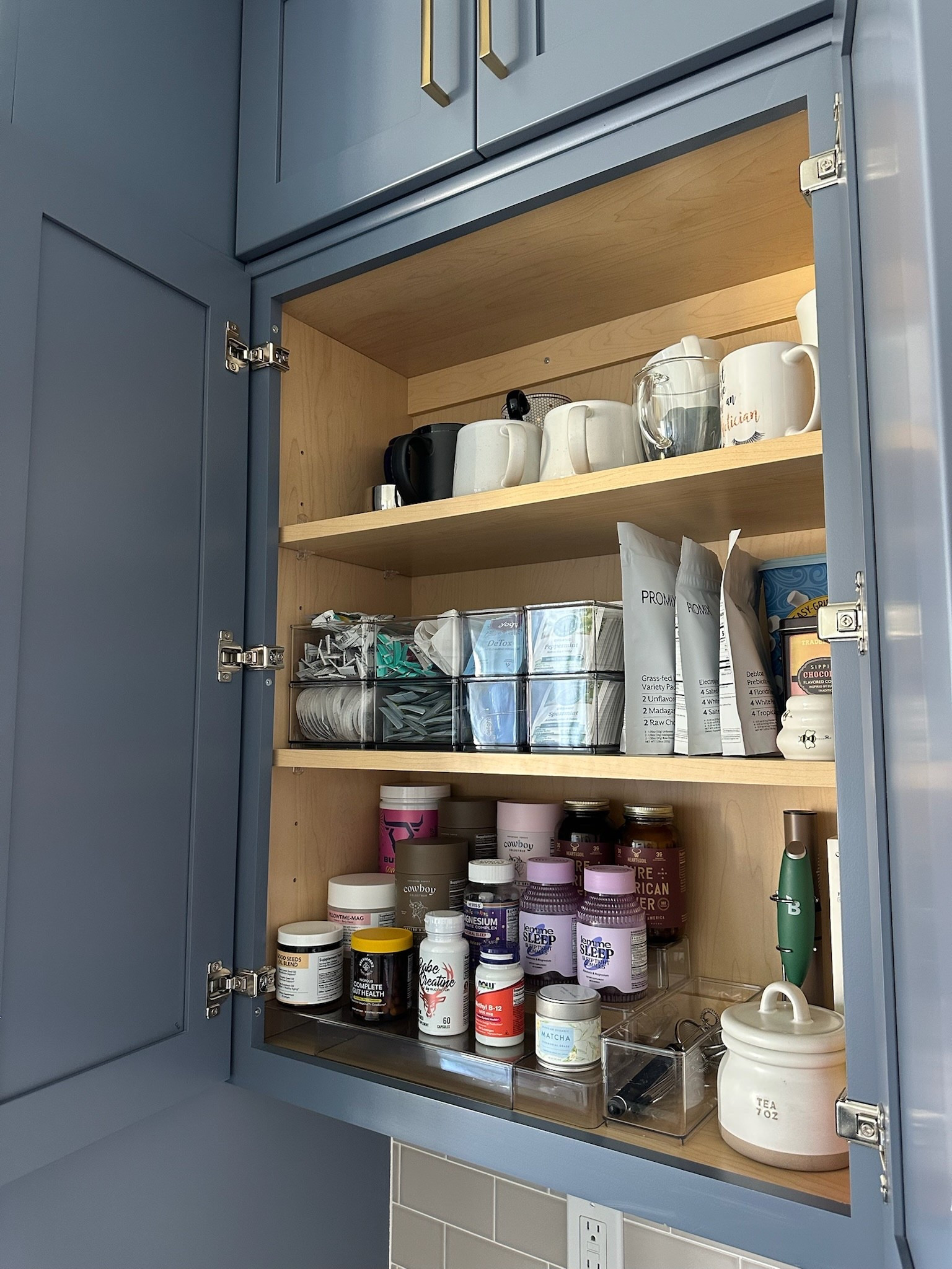 Supplement & drink cabinet organization 

#LTKFindsUnder100 #LTKFindsUnder50
