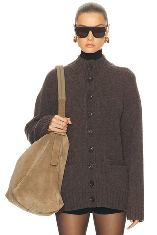 EAVES Jen Cardigan in Brown | FWRD 