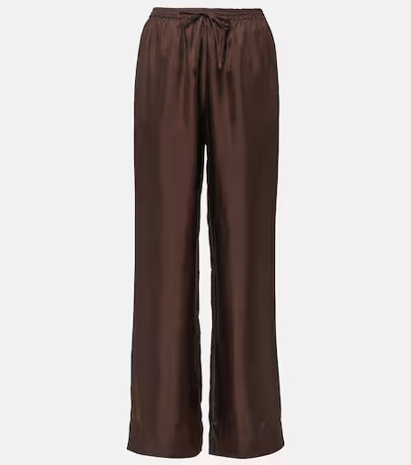 Aurelia silk twill wide-leg pants | Mytheresa (UK)