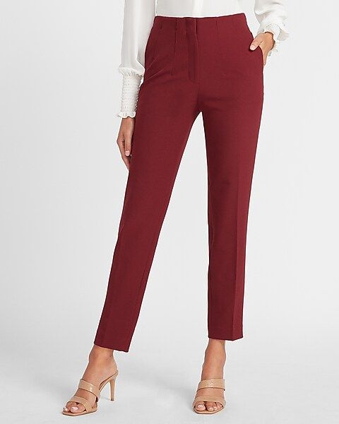 High Waisted Supersoft Twill Pull-On Ankle Pant | Express