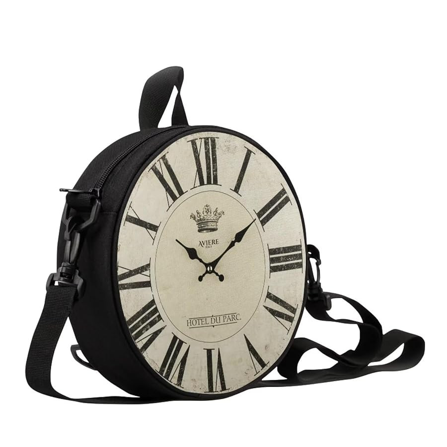 Women Novelty Round Clock Shape Zippered Clock Purses for Women Tote Handbag Shoulder Bag, Gift f... | Amazon (US)