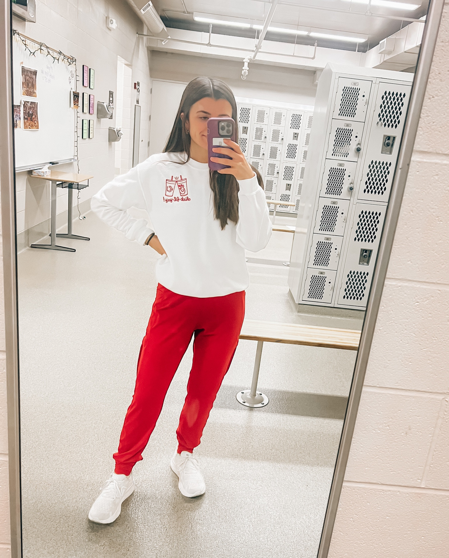 Chick-Fil-A Sweatshirt for the win!!! Affordable and the perfect gift. Also, these all white New Balance sneakers are so super comfy!

#LTKfitness #LTKfindsunder50 #LTKshoecrush