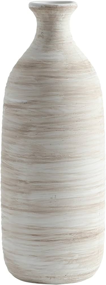 ALMA White Ceramic Vase 11 inch Tall, Handmade Boho Vase for Eucalyptus Leaf Branch|Small Pampas ... | Amazon (US)