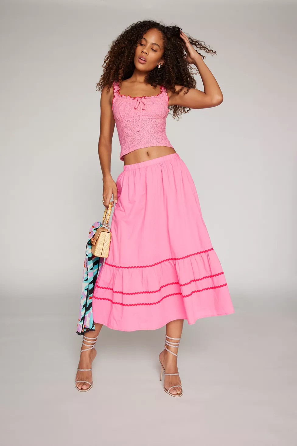 Kimchi Blue Mariana Tiered Midi Skirt | Urban Outfitters (US and RoW)