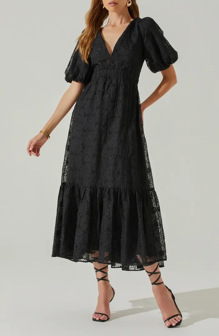 ASTR the Label Jaxine Eyelet Midi Dress | Nordstromrack | Nordstrom Rack