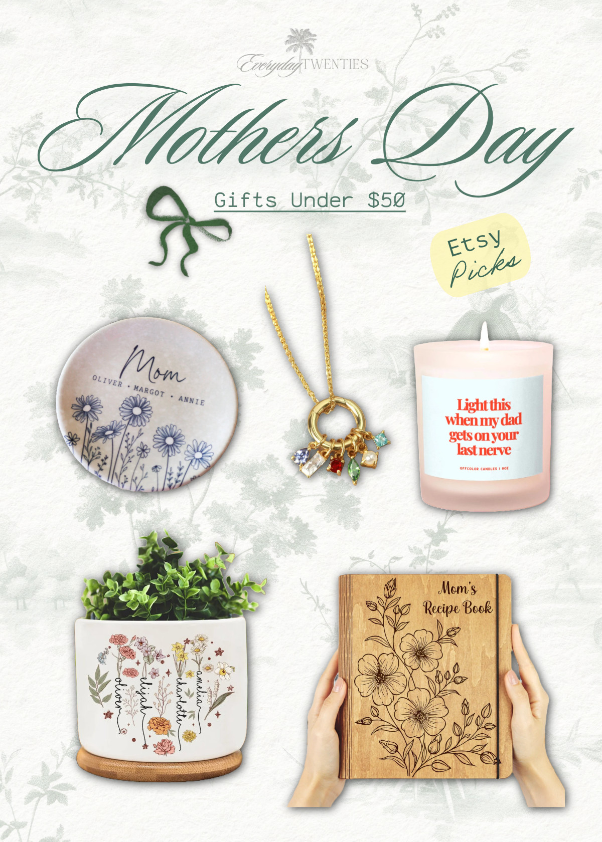 Mamas deserve a little extra love 💐✨ Found the sweetest Etsy gifts to make her day even more special — and budget-friendly too! 💌 

#LTKUnder50 #MothersDay2025 #ShopSmall #GiftGuide

etsy gifts ~ mothers day ideas ~ budget friendly gifts ~ sentimental gifts ~ gift guide under 50 ~ mothers day 2025 ~ 
ltk under 50


#LTKFindsUnder100 #LTKGiftGuide #LTKSeasonal