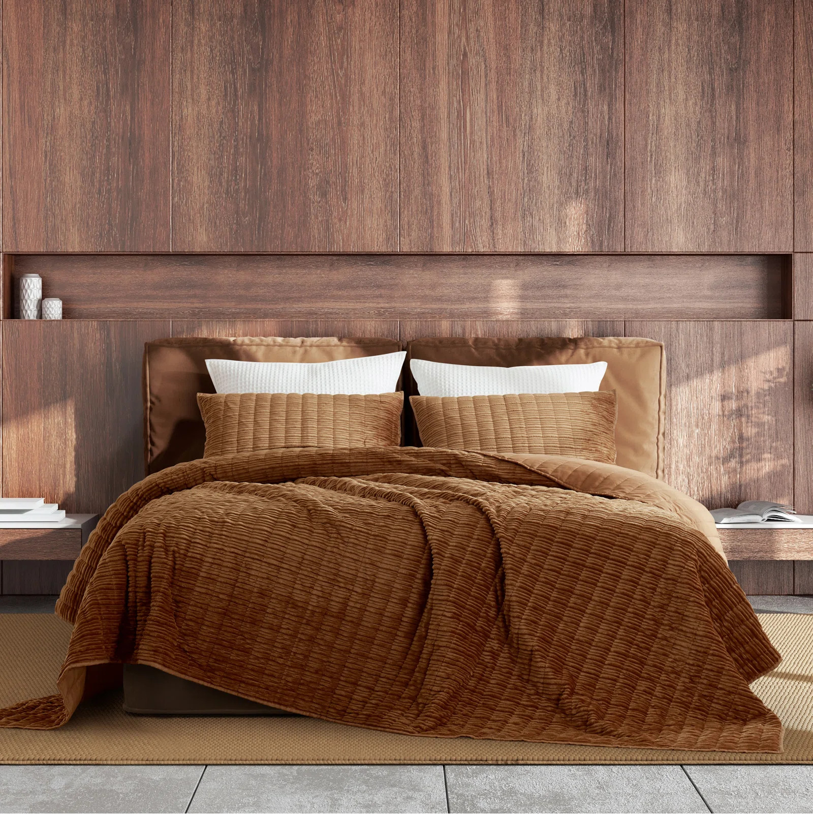 Ensemble de courtepointe réversible 3 pièces Wonderful Velvet | Wayfair North America