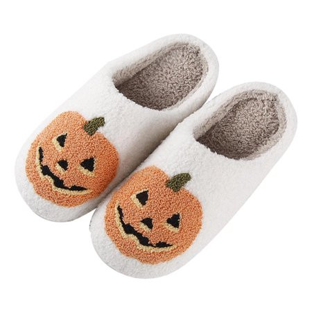 Halloween Slippers | Goth Slippers | Indoor Cotton Slippers Festive Halloween Design Non-Slip Sole And Excellent Traction for Men And Women Halloween Party | Walmart (US)