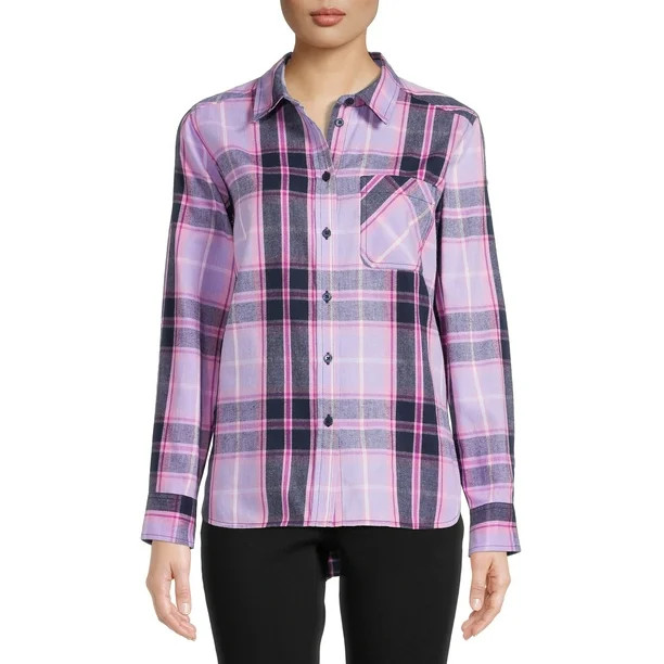 Time and Tru Women's Flannel Shirt - Walmart.com | Walmart (US)