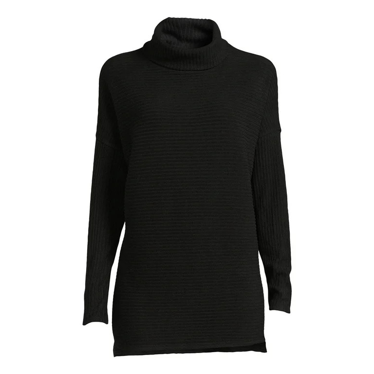 Time and Tru Women's Rib Roll Neck Tunic, Sizes XS-3XL | Walmart (US)