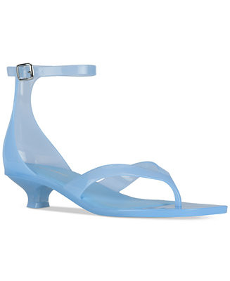 Jeffrey Campbell Gummy Kitten-Heel Jelly Thong Sandals - Macy's | Macy's