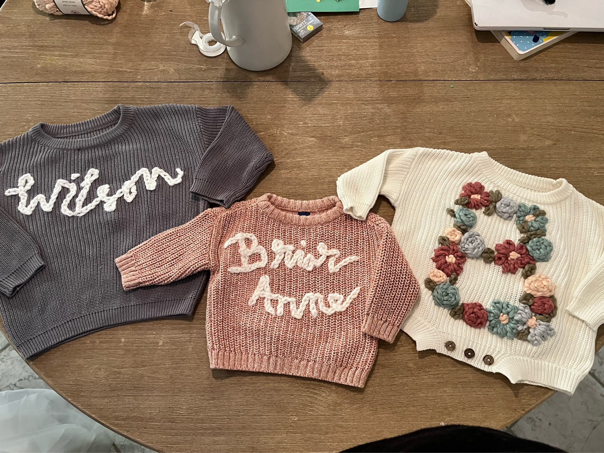 I can show my mom anything on Pinterest & she makes it!! Here’s what we bought to make these name & letter sweaters! #crafty #etsy #namesweater #lettersweater 

#LTKbaby #LTKfamily #LTKkids