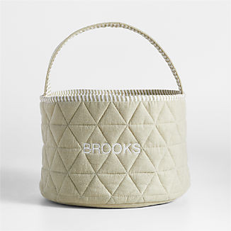 Stone Tan Quilted Kids Easter Basket + Reviews | Crate & Kids | Crate & Barrel