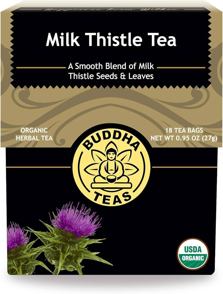 Buddha Teas Organic Milk Thistle Tea - OU Kosher, USDA Organic, CCOF Organic, 18 Bleach-Free Tea ... | Amazon (US)