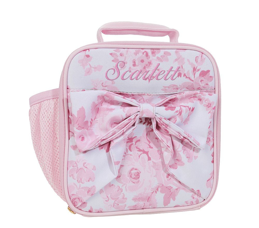 LoveShackFancy Pink Damask Floral Mackenzie Lunch Box | Pottery Barn Kids