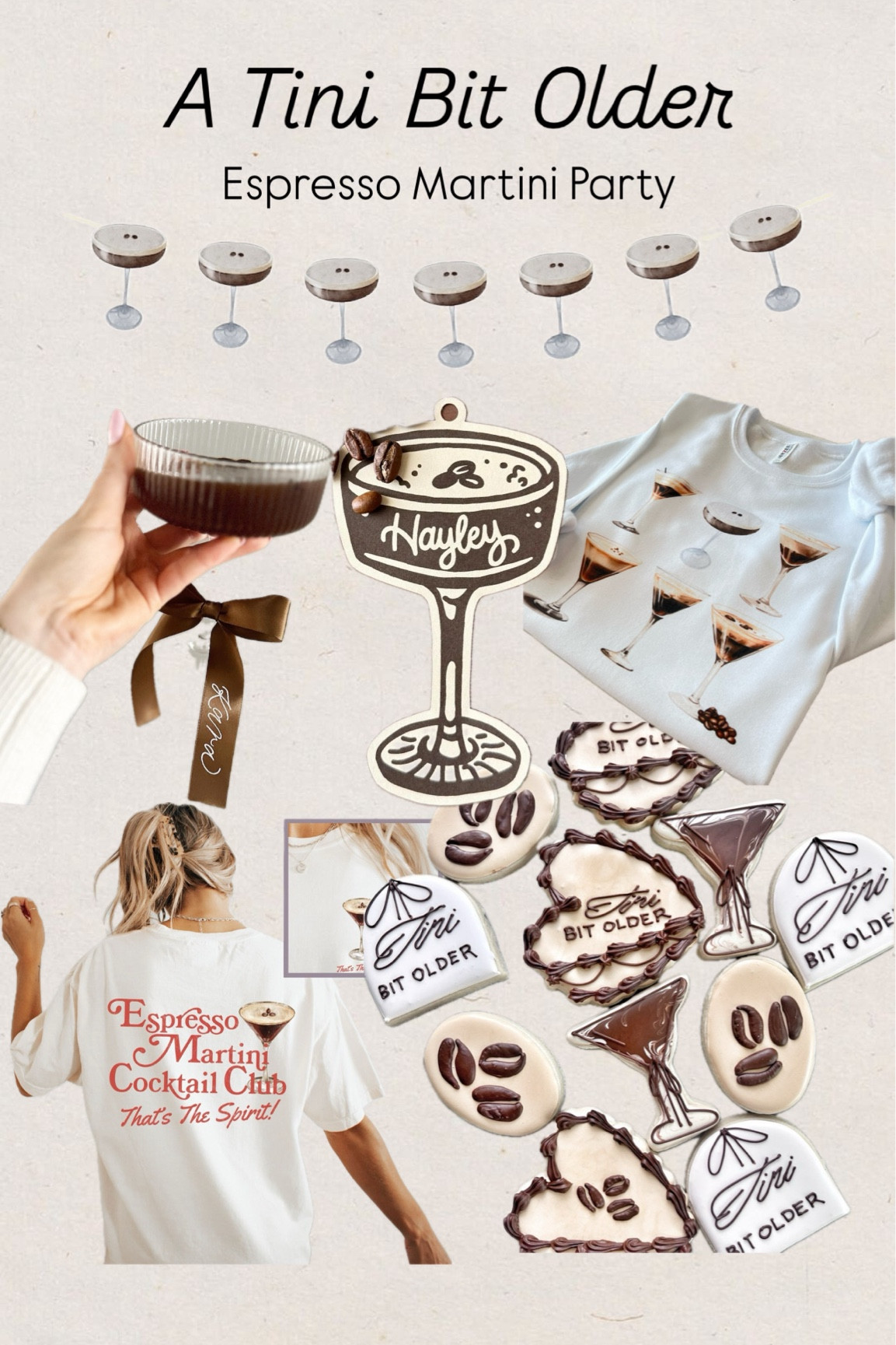 A Tini bit older
Martini birthday party
Espresso martini birthday party
Ribbon
Bow
Drinks
Balloons
Party favors
Party decor
T-shirt
Cookies
Theme party
Napkins
Garland
Cocktail party
Birthday party theme

#LTKFindsUnder100 #LTKParties #LTKFindsUnder50