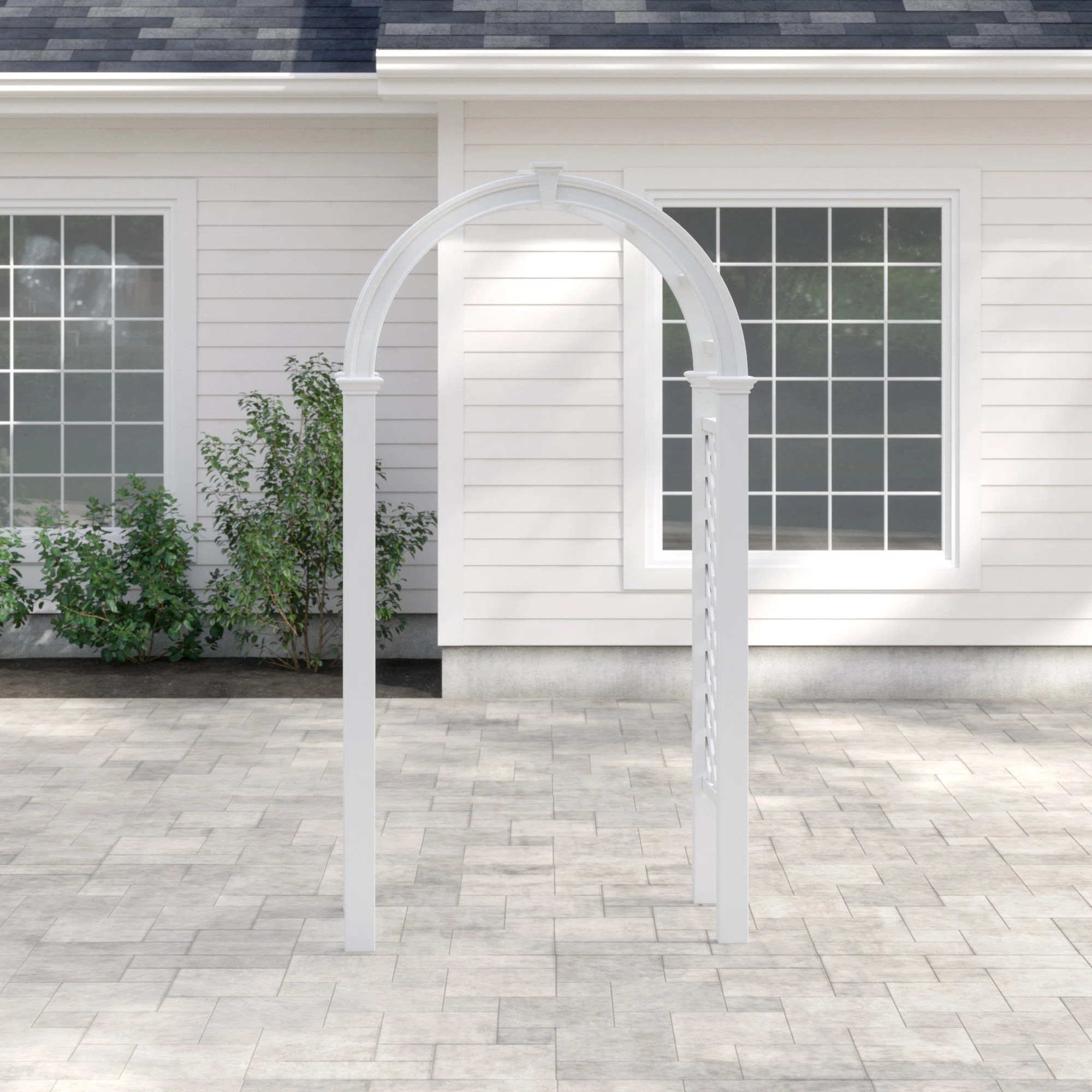 Alcott Hill® Kilmore 49'' W x 24'' D Vinyl Arbor in White & Reviews | Wayfair | Wayfair North America