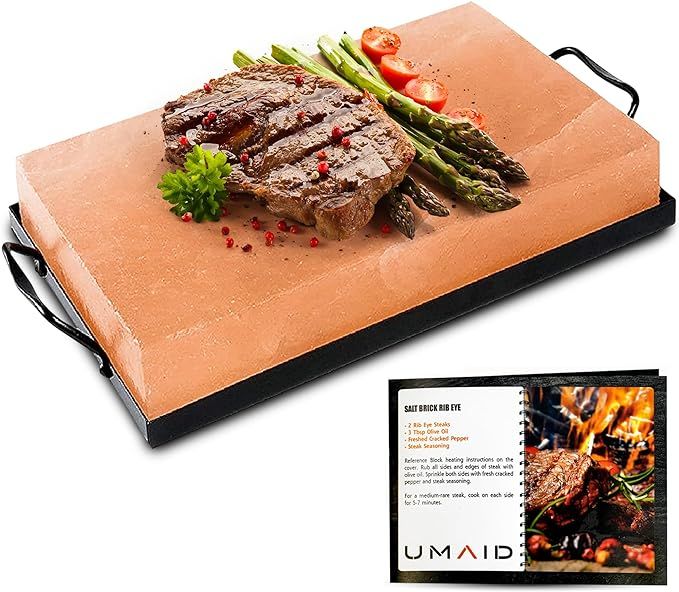 UMAID Himalayan Salt Block Cooking Plate 12x8x1.5 for Cooking, Grilling, Cutting and Serving, Foo... | Amazon (US)