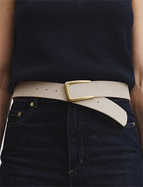 Country Road Leather Mid Belt | David Jones | David Jones (Australia & New Zealand)