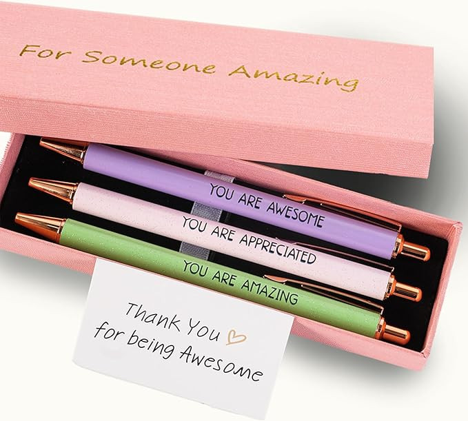 KeCee Thank You Gifts, 3pK Inspirational Pens in Fancy Box, Personalized Appreciation Gifts for C... | Amazon (US)