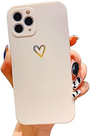 Ownest Compatible with iPhone 11 Pro Case for Soft Liquid Silicone Heart Pattern Slim Protective Sho | Amazon (US)