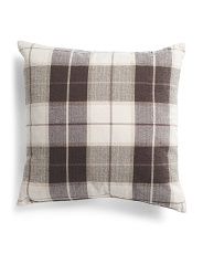 Made In Usa 24x24 Oversized Plaid Pillow | TJ Maxx