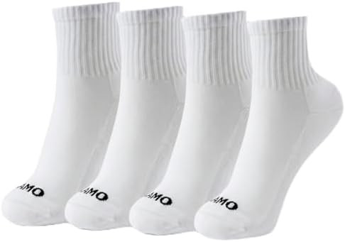 Kamo Fitness Daily 4-Pack – Women's Ankle Socks, Athletic Half Crew, Cotton Mid-Calf, Cushioned... | Amazon (US)