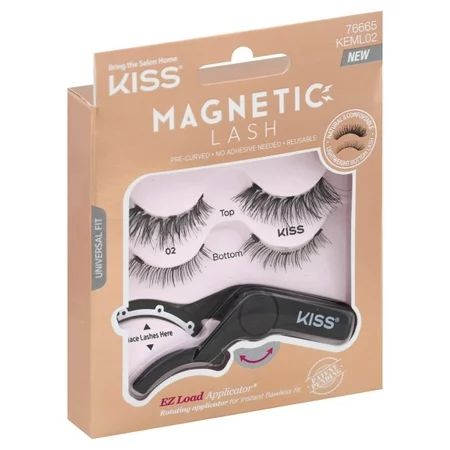 KISS Magnetic Strip Lash w. Applicator [02] 1 ea | Walmart (US)