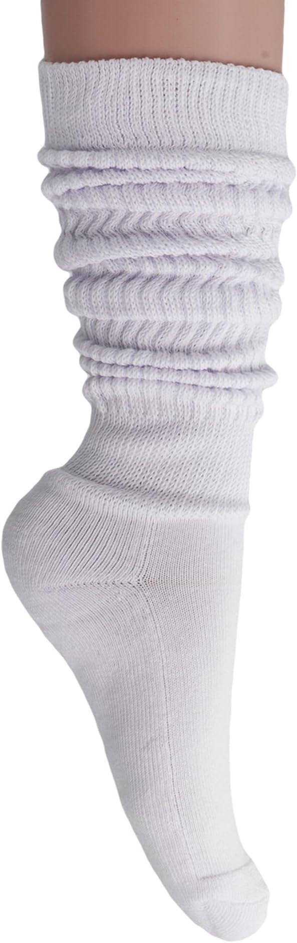 AWS/American Made Slouch Socks Cotton Scrunch Knee High Extra Long and Heavy Socks | Amazon (US)