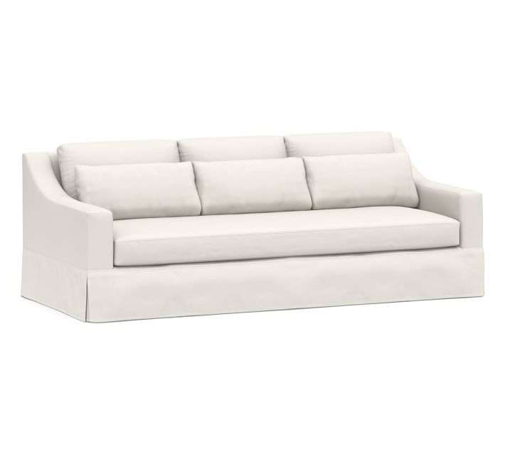 York Slope Arm Deep Seat Slipcovered Sofa | Pottery Barn (US)