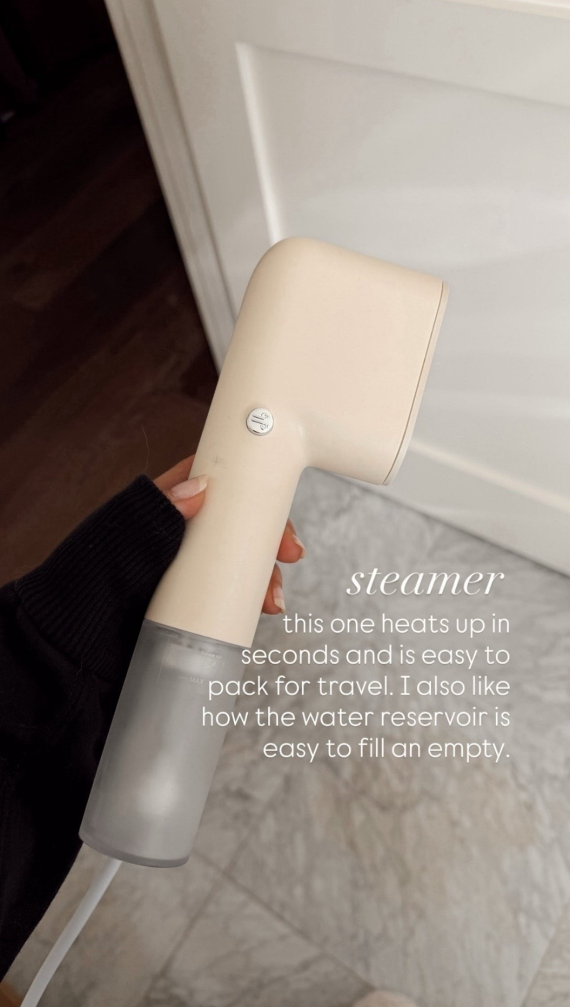 This steamer  heats up in seconds and is easy to pack for travel. I also like how the water reservoir is easy to fill an empty.

#LTKmomlife #LTKBeauty #LTKTravel