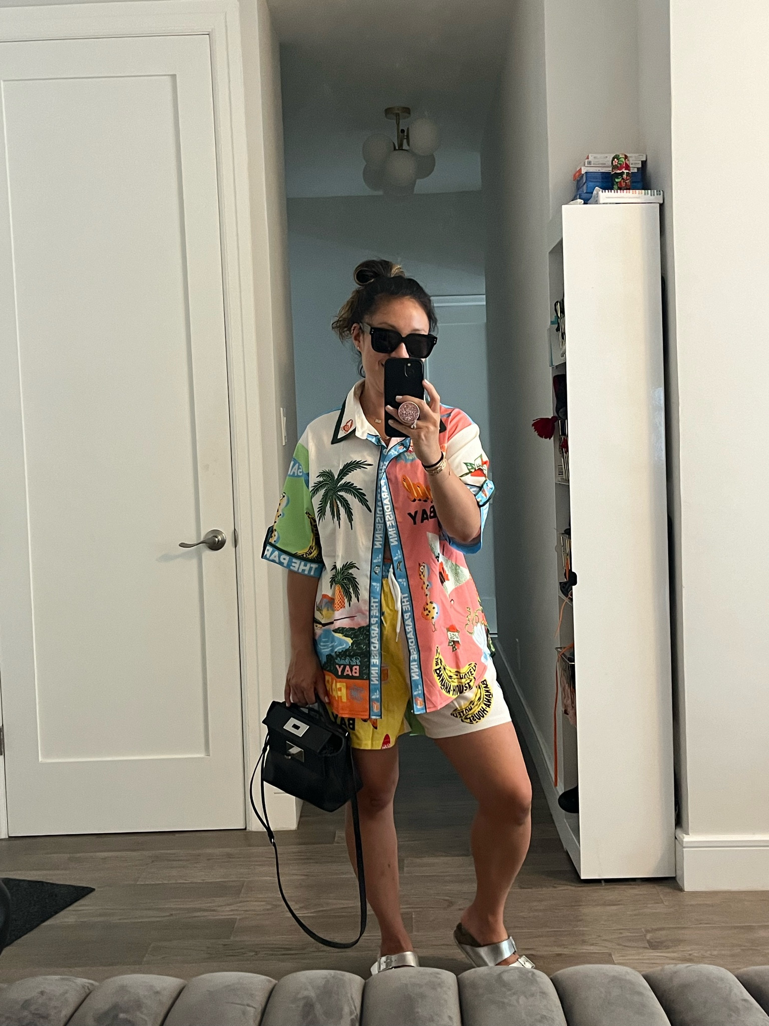 Super fun print. Way too much fabric for me. I’m 5’2” and wearing a small.

#LTKShoeCrush #LTKItBag #LTKFindsUnder50