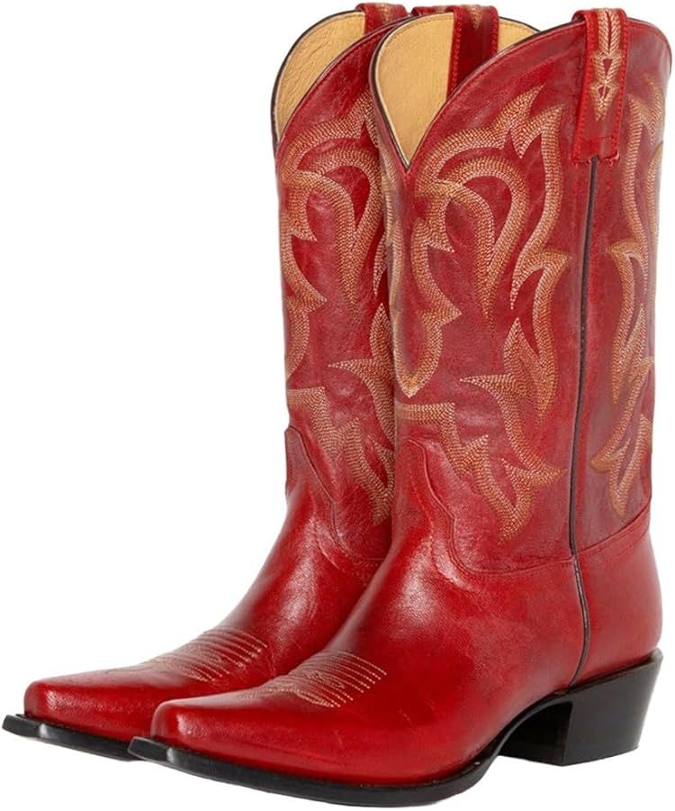 LISHAN Women's Western Boots Cowboy Cowgirl Boots | Amazon (US)