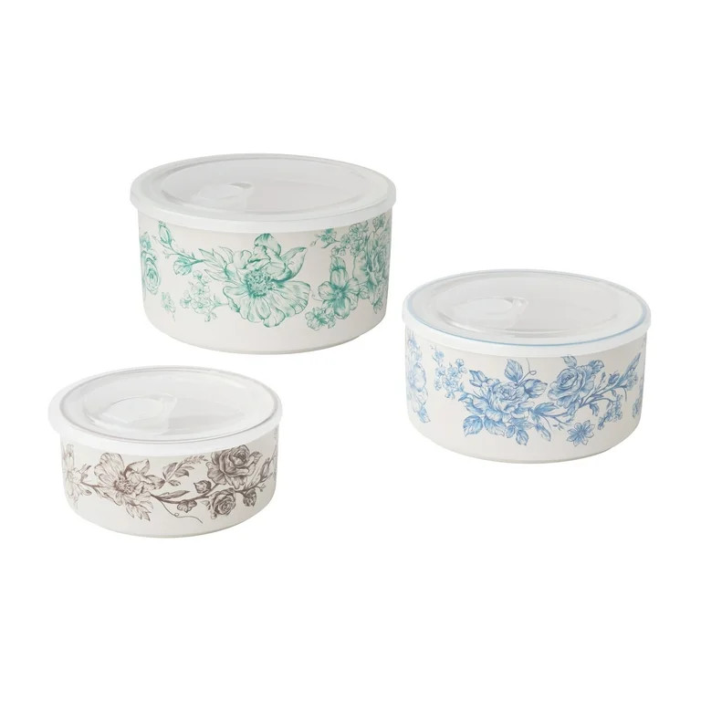 The Pioneer Woman Agatha 6-Piece Nesting Baker Set With Lids | Walmart (US)