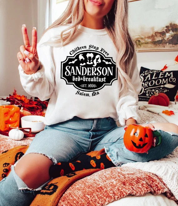 Halloween Sweatshirt  Hocus Pocus Sweater  Sanderson Bed & - Etsy | Etsy (US)