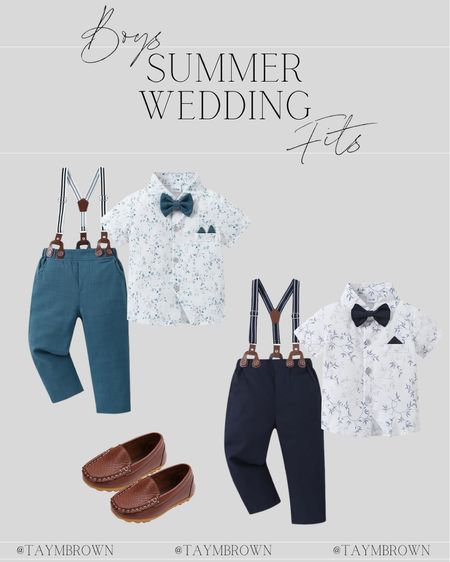 Summer wedding guest outfits I ordered for the boys for a wedding we’re attending at the end of June! 🩵 

#LTKWedding #LTKStyleTip #LTKKids
