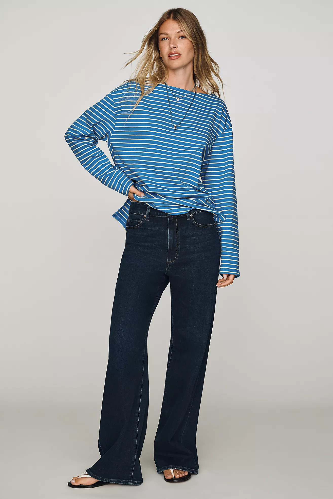 PAIGE Anessa High-Rise Wide-Leg Jeans | Anthropologie (US)