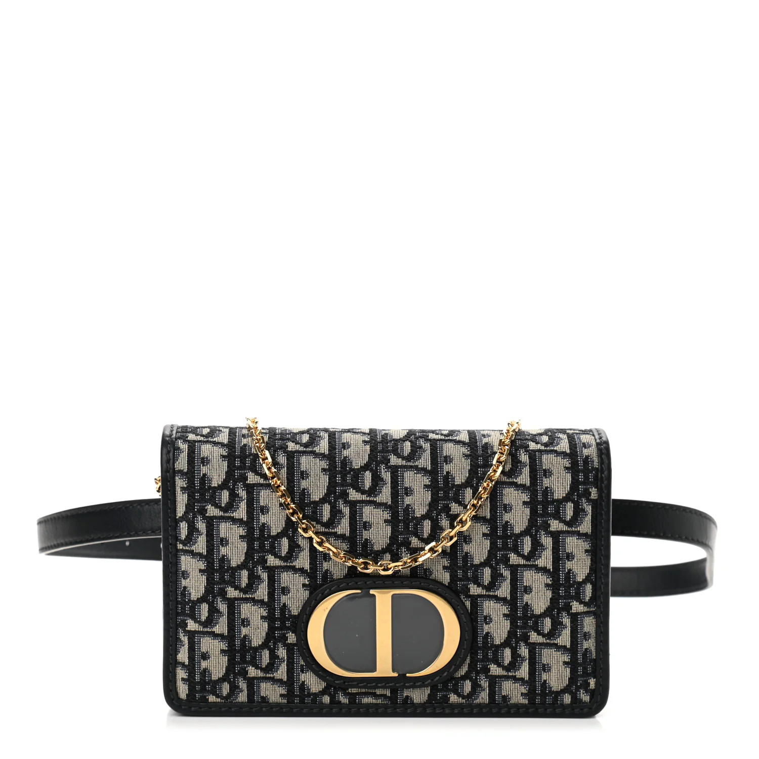 CHRISTIAN DIOR Oblique 30 Montaigne 2-In-1 Pouch Blue | FASHIONPHILE (US)