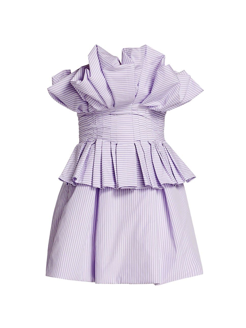 Strapless Ruffle-Embellished Minidress | Saks Fifth Avenue