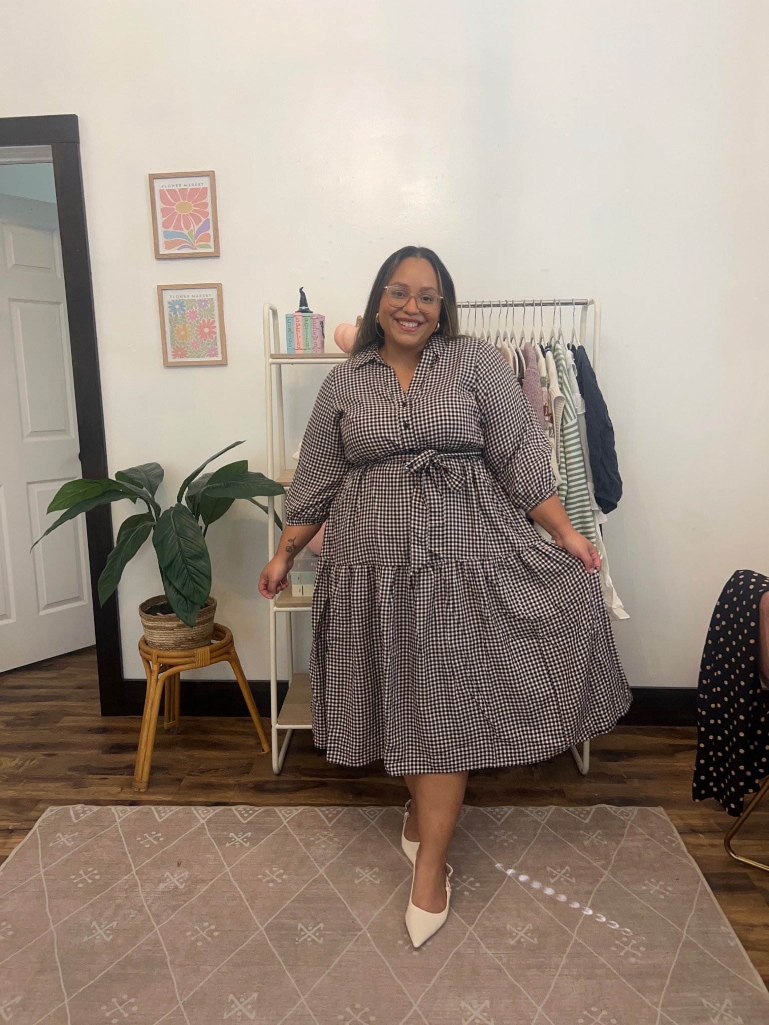The perfect fall dress! This Lane Bryant gingham midi dress. I am in the 16 petite and it fits perfectly I think the 16 regular would be fine too! This is perfect for family photos, and thanksgiving!

#LTKPlusSize #LTKPetite #LTKFallSale