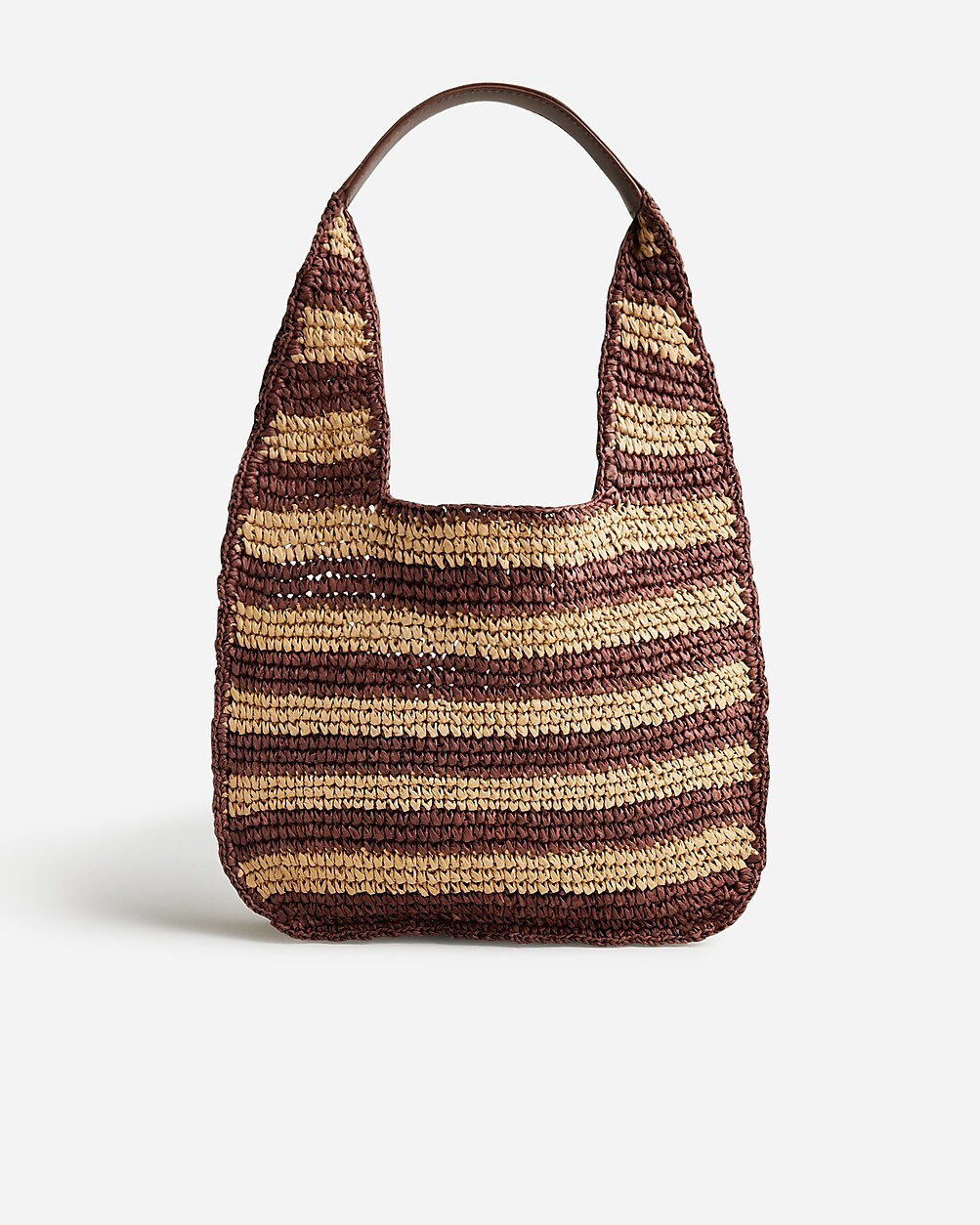 Straw shoulder bag in stripe | J. Crew US