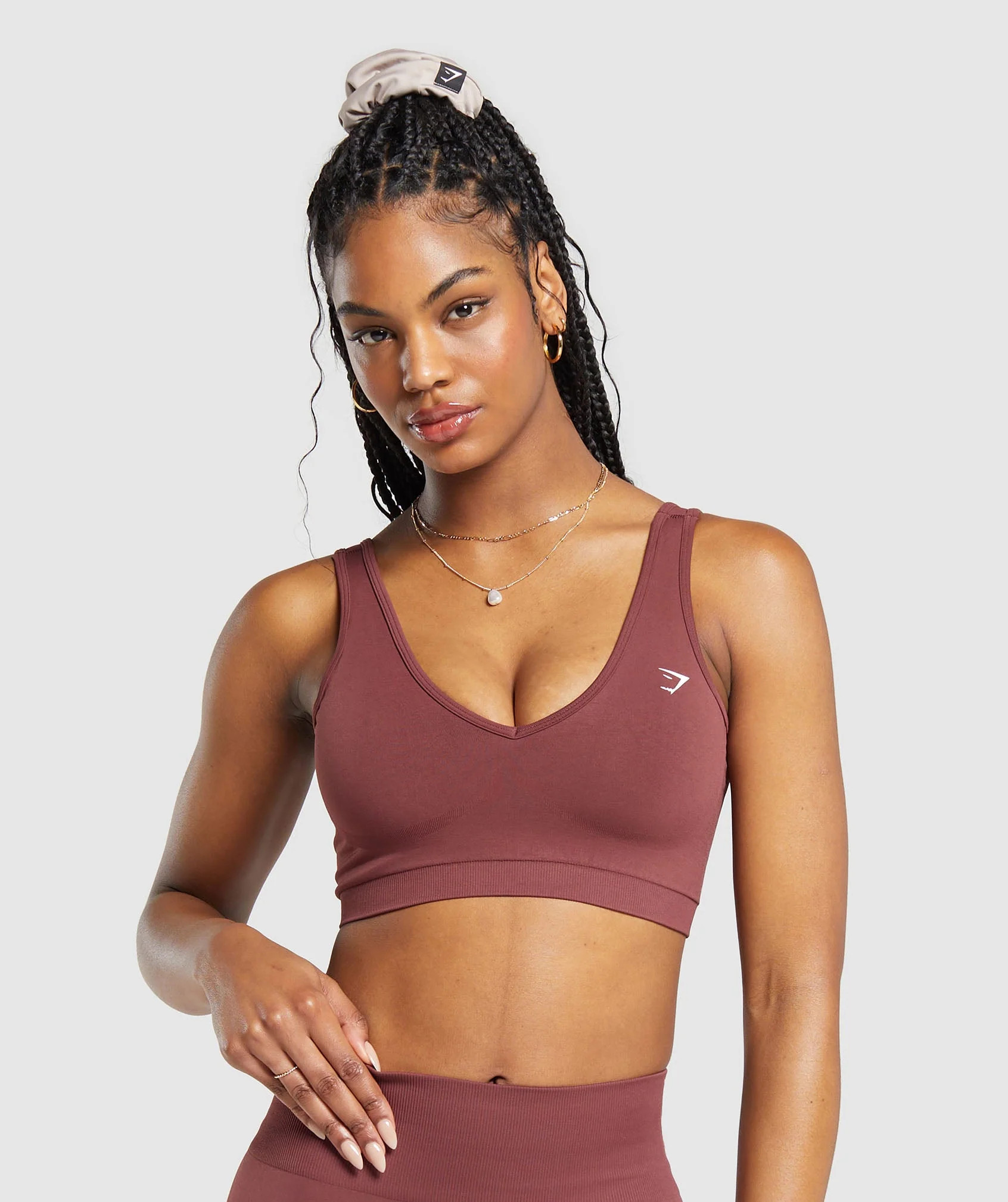 Gymshark Everyday Seamless Sports Bra - Burgundy Brown | Gymshark US
