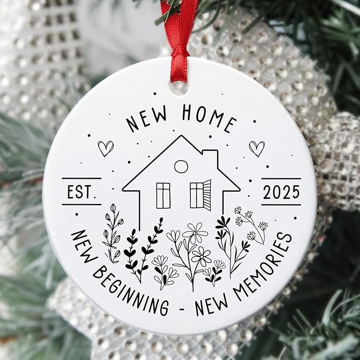 New Home Ornament 2025 - House Warming Gifts - New House Gift Ideas - New Home Christmas Ornament... | Amazon (US)