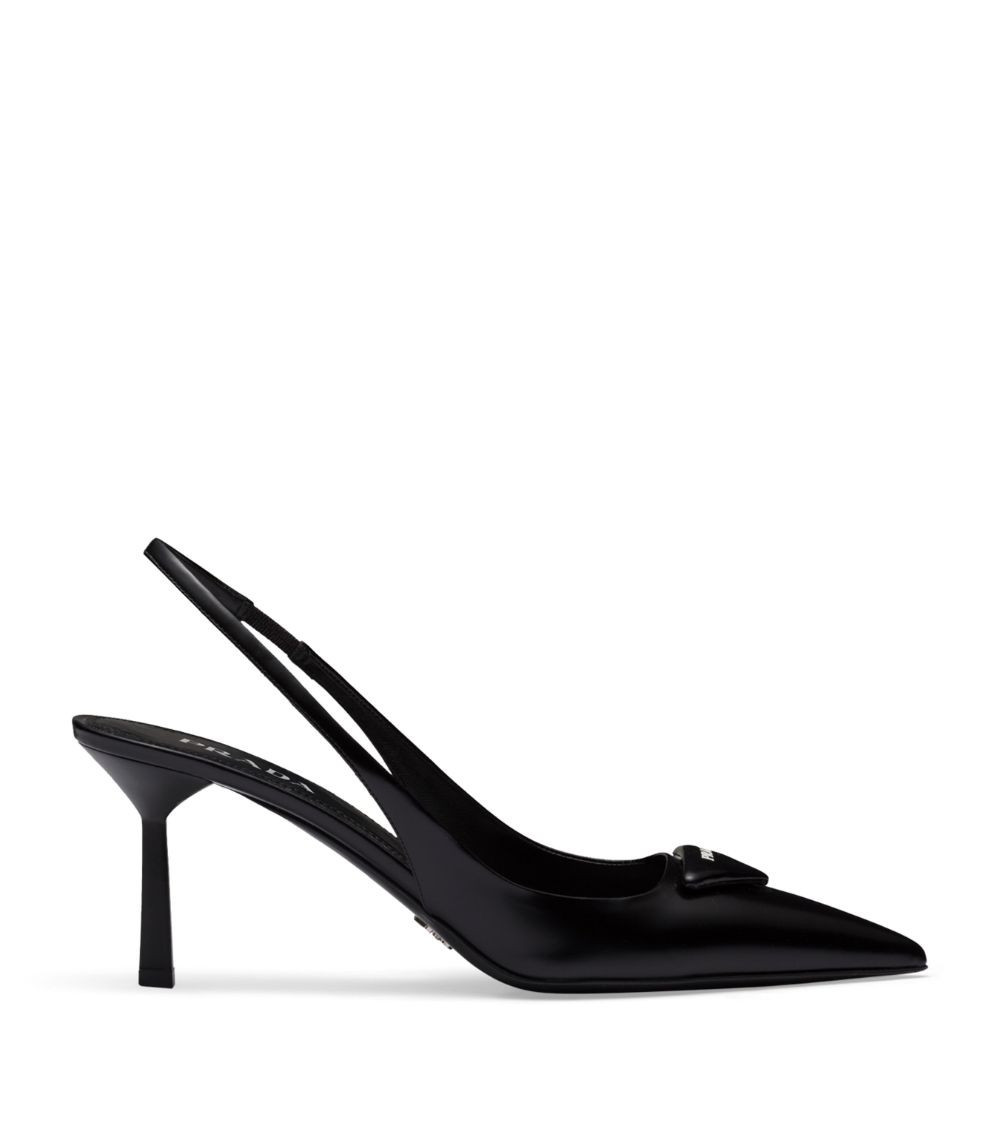 Brushed Leather Slingback Pumps 75 | Harrods