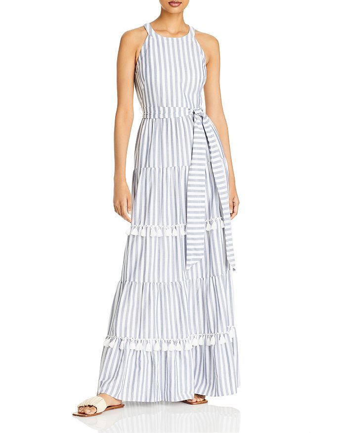 Striped Tassel Trim Maxi Dress | Bloomingdale's (US)