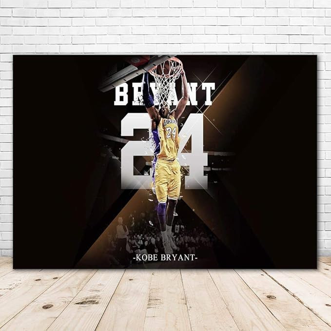 Basketball Super Star Kobe Bryant Picture Backdrop 7x5ft Vinyl Photo Background for Boy Wall Deco... | Amazon (US)