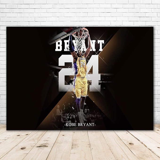 Basketball Super Star Kobe Bryant Picture Backdrop 7x5ft Vinyl Photo Background for Boy Wall Deco... | Amazon (US)