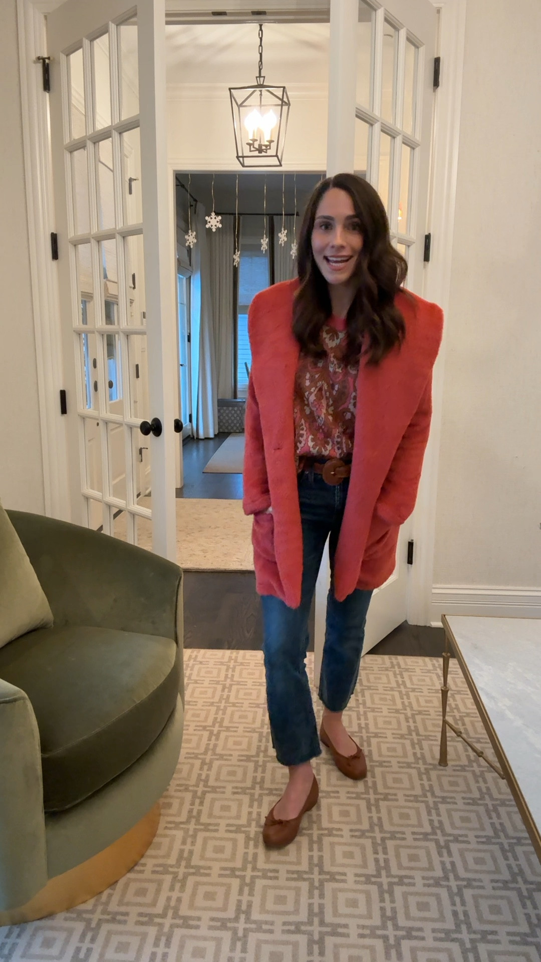 Jeans and a fun Sézane top for a super busy day! 